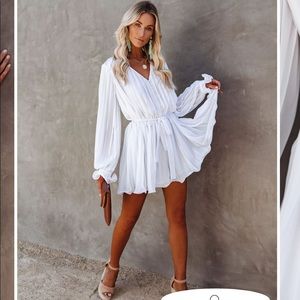 Vici White Long Sleeve Romper